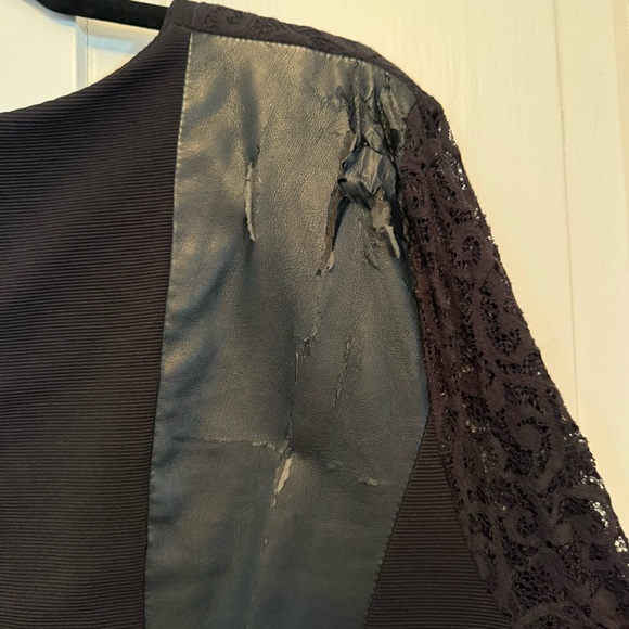 ✨asos curve black leather and lace 3/4 sleeve dress✨ - Picture 7 of 10